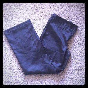 🛍B. Moss Shiny Silky Tuxedo Black Pants Sz 14